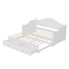 Sapphtopaz Twin Size Daybed with 2 Storage Drawers Wooden Platform Bed Frame with Handrail and Slats Support, Beds for Apartment, Bedroom - 2 of 4