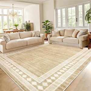 Washable Runner Rug Non-Slip Low-Pile Carpet Stain Resistant Non-Shedding Indoor Mat for Hallway Kitchen Entryway Laundry Bedside - 1 of 4