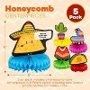 Fiesta Honeycomb Centerpieces: 5 pcs Fiesta Party, Cinco de Mayo Decoration, Mexican Theme Party, and Fiesta Baby Shower Decoration by 4E's Novelty - 4 of 4