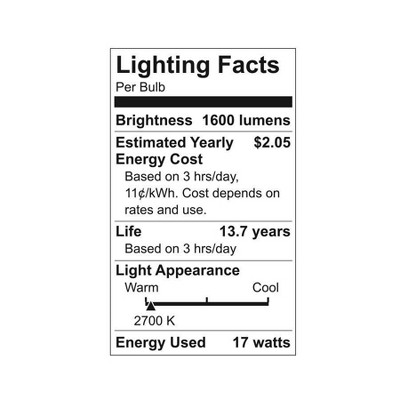 GE 2pk 100W Equivalent Relax LED HD Light Bulbs Soft White_2