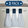 Impresa 3 Pack Kitchen Towels With Hanging Loop for Convenient Access -Extra Absorbent - Snap Button Kitchen - 4 of 4