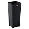 Rubbermaid Commercial Untouchable Square Waste Receptacle, 23 gal, Plastic, Black - 4 of 4