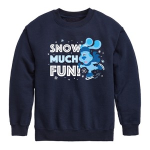Boys' - Blue's Clues & You! - Snow Much Fun Graphic Long Sleeve Fleece Sweatshirt - 1 of 4