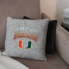 NCAA Miami Hurricanes 16" Heather Gray Sweatshirt Pillow - 3 of 4