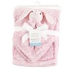 Hudson Baby Infant Girl Plush Blanket with Security Blanket, Bunny, One Size - 2 of 2
