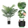 Dr Planzen 2-Pack 43"/55"  Artificial Areca Palm Trees - Tall UV-Resistant Faux Plants - For Indoor & Sheltered Outdoor Home & Office Decor - 4 of 4