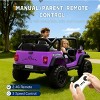 24V 2 Seater Ride On Truck,4WD Kids Electric Car W/Remote Control，Battery Powered Ride On Toy Car with Spring Suspension - 3 of 4