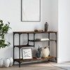 vidaXL Console Table with Shelves Behind Sofa Entry Desk Living Room Furniture - 3 of 4