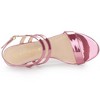 Allegra K Women's Open Toe Slingback Block Heel Buckle Ankle Strap Sandals - 4 of 4