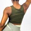 Anna-Kaci Active Women's High Neck Seamless Crop Tank Top with Wide Straps and Stretch Compression Fit - 2 of 4