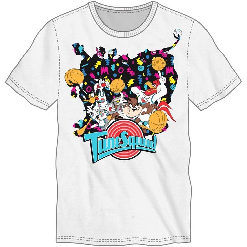 Space Jam Tune Squad Fitted White Tee, Looney Tunes Basketball