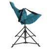 PAGED Swing Chair Outdoor, Folding Portable Rocking Chair, Aluminum Alloy Adjustable Back Swinging Chair with Pillow Cup Holder - 3 of 4