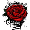 Women's Design By Humans Rugged Rose By Adamzworld Racerback Tank Top - 2 of 3