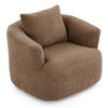 Merax 360° Swivel Barrel Accent Chair with A Throw Pillow - 4 of 4