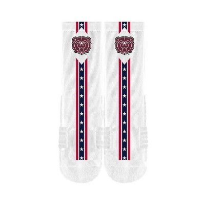 NCAA Missouri State Bears Adult Flags Crew Socks - M/L