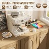 Boho Rattan Sideboard Cabinet with 4 Doors, Accent Storage Console with Adjustable Shelves for Dining Room, Kitchen, or Hallway - 4 of 4