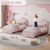 Upholstered LED Bed Frame with Storage Drawer, Velvet/Princess Platform Bed Frame for Kids/Girls Twin/Full Size - 4 of 4