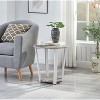 Vynxaria Elysian Contemporary Round End Table with Shelf - Stylish & Durable - 2 of 4