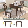 Anybear 3pc Kitchen Dining Set with Drop Leaf Dining Table and 2 Dining Chairs - 2 of 4