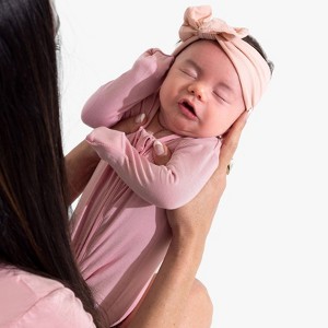 Bellabu Bear Baby Dusty Rose Bamboo Convertible Footie - 1 of 4