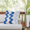 26"x26" Deny Designs Angela Minca Lines Outdoor Throw Pillow Blue - 2 of 4