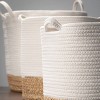 Sullivans Set Of 3 Basket Water Hyacinth Baskets 18.5"H, 14.5"H & 12.5"H Off-White - 2 of 4