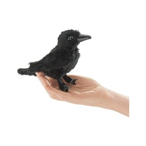 Folkmanis Puppets Mini Raven Finger Puppet 2698 - 1 of 3