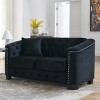 59" Chesterfield Velvet 2-Seater Sofa,Luxury Tufted Loveseat with Nailhead Trim for Living Room,Bedroom or Apartment-Baofuwish - 2 of 4