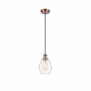 Cindyrella - 1 Light Cord Hung Mini Pendant In Industrial Style-10 Inches Tall and 6 Inches Wide - 1 of 1