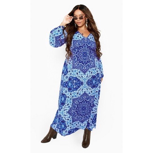 Skylar Flutter Sleeve Dress - Blue