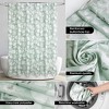 Allure Home Creations Floral Monotone Shower Curtain Sage Green - 2 of 4