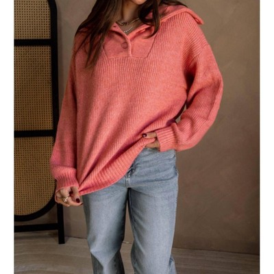 Women's Marlo Knit Quarter Button-up Sweater - Her Entire Name Says Grace