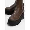 Ovil - Brown Platform Zip Boot (Women) brown 5.5 Forever & Always Shoes US - 3 of 4