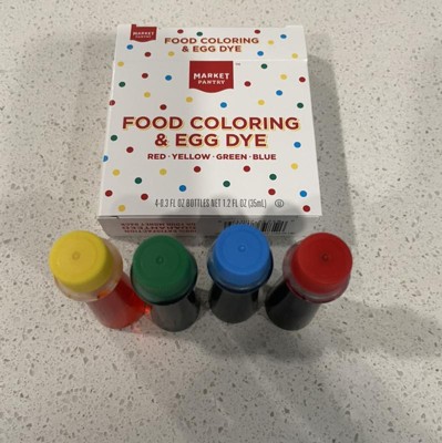 Food Coloring & Egg Dye 4pk 1.2 fl oz - Market Pantry™