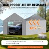 VEVOR Carport Replacement Canopy Cover Side Wall 12 x 20 ft, Garage Tent Shelter Tarp Heavy-Duty Waterproof,Grey (Top and Frame Not Included) - 4 of 4
