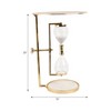 Metal End Table with Hourglass Accent for Home Decor - Side Table for Small Spaces, Bedroom, or Living Room Decor - Drink Table - 4 of 4