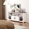 Homhougo TV Stand for TVs up to 60" White - 3 of 4