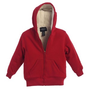 Gioberti Boy's Faux Shearling Lined Zip Up Fleece Hoodie Jacket - 1 of 3
