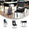 Emma and Oliver Desk/Chair Set with Metal Open Front Storage Box, Desktop, Metal Frame and Stackable Flex Comfort Classroom Chair - 2 of 4