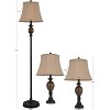 Decor Therapy (Set of 3) Mae Table and Floor Lamps Huntington Bronze with Light Marble - 4 of 4