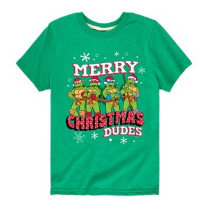 Boys' - Teenage Mutant Ninja Turtles - Merry Christmas Dude Short Sleeve Graphic T-Shirt - 1 of 4