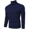 Coolmee Men's Slim Fit Basic Turtleneck Long Sleeve Lightweight Pullover Sweaters Casual Knitted Tops - 2 of 4