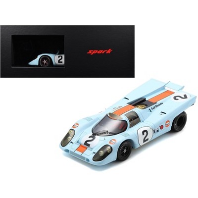 Porsche 917K #2 "J.W. Automotive Engineering" Winner "24 Hours of Daytona" (1971) with Display Case 1/18 Model Car by Spark