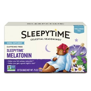 Celestial Seasonings Sleepytime Melatonin Wellness Tea Bags - Caffeine Free - 18ct - 1 of 4