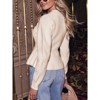 Clearlove Cardigan Sweaters for Women Long Sleeve Button Ribbed Knit Flowy Ruffled Fall Casual Peplum Tops - 2 of 4