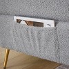 NicBex Teddy Buttons Tufted Accent Loveseat Sofa with Side Pocket & Foldable Armrest,Folding Sleeper Chair for Living Room,Bedroom - 4 of 4