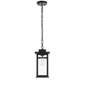 Elegant Lighting Mercer 6.5 Inch Outdoor Pendant in Black - 1 of 4