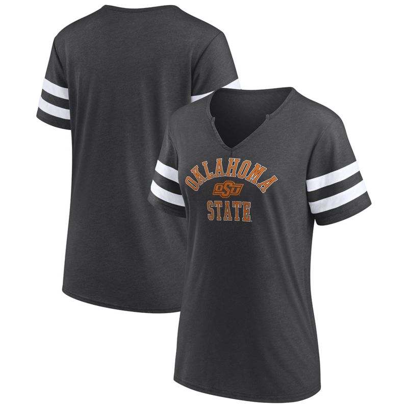 NCAA Oklahoma State Cowboys Women&#39;s V-Neck Notch T-Shirt, 1 of 4