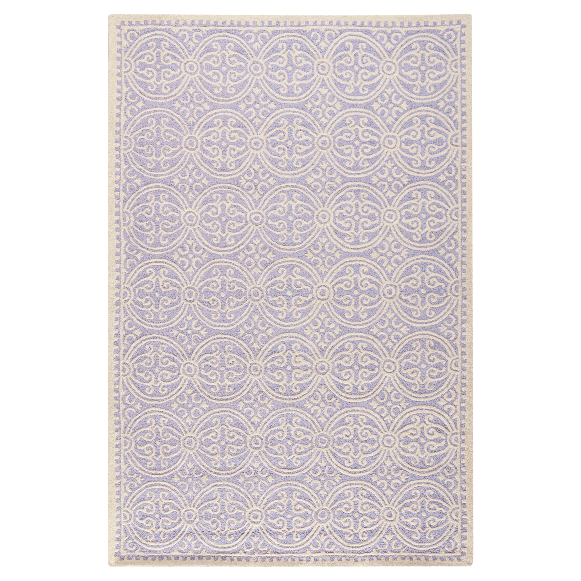 Lavender/Ivory Geometric Tufted Area Rug 6'X9' - Safavieh, Purple/Ivory