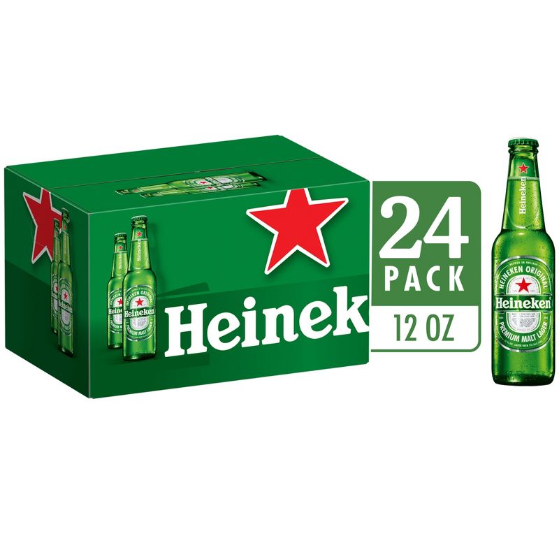 Heineken Original Lager Beer - 24pk/12 fl oz Bottles, 1 of 6
